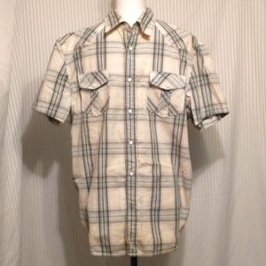 American Eagle Plaid Short Sleeves Shirt XL Cotton